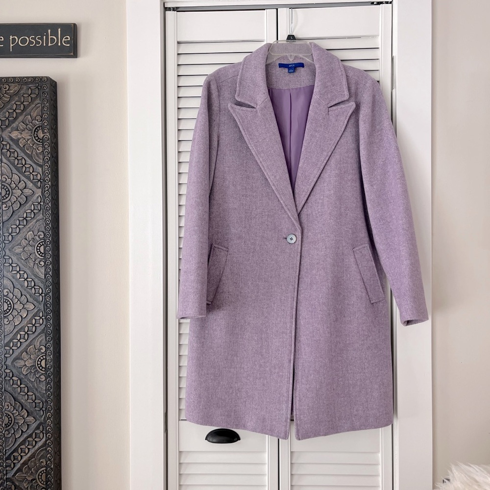 Apt. 9 Lavender Wool Blend Coat